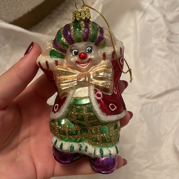 Ameri Christmas Holiday Clown Glass Ornament - Picture 3 of 7